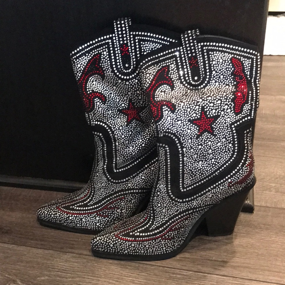 Azalea wang full rhinestone western boot